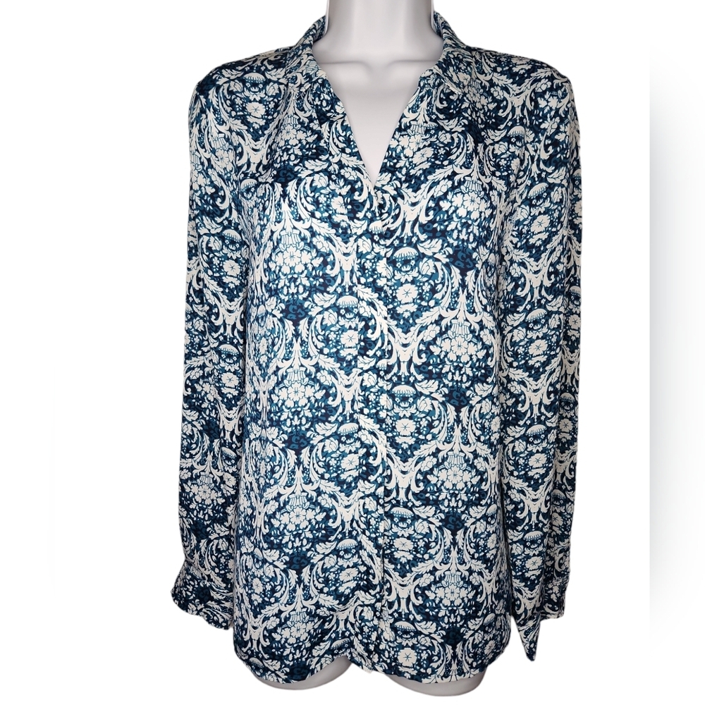 Laundry by Shelli Segal Teal Blouse Med